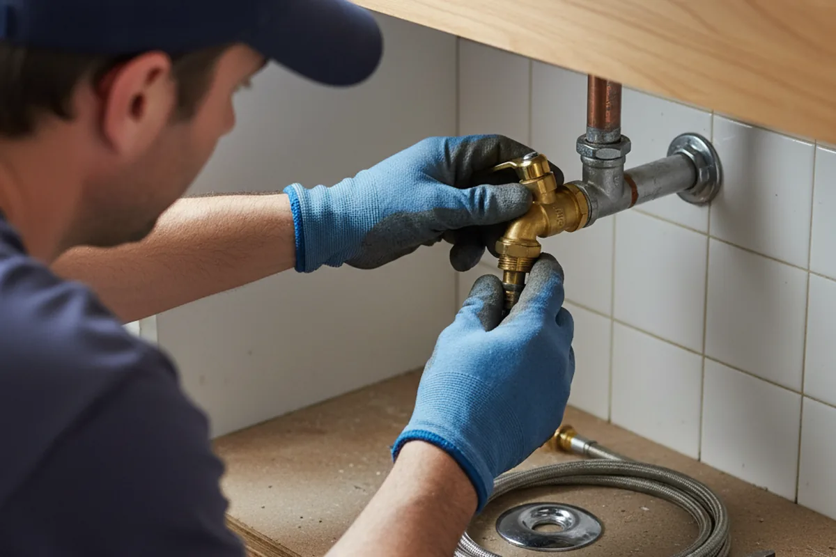 Shutoff valve and fitting work during Repiping in Bath